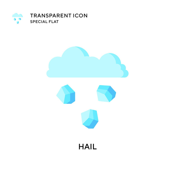 Hail vector icon. Flat style illustration. EPS 10 vector. - Vector, Image