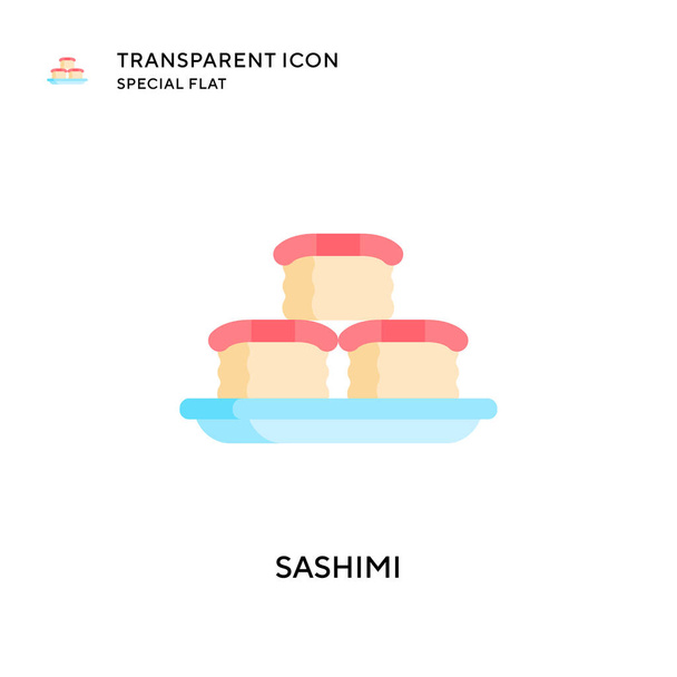 Εικονίδιο διάνυσμα Sashimi. Επίπεδη απεικόνιση στυλ. Διανυσματικό EPS 10. - Διάνυσμα, εικόνα