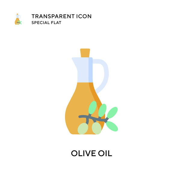 Icono de vector de aceite de oliva. Ilustración de estilo plano. EPS 10 vector. - Vector, imagen