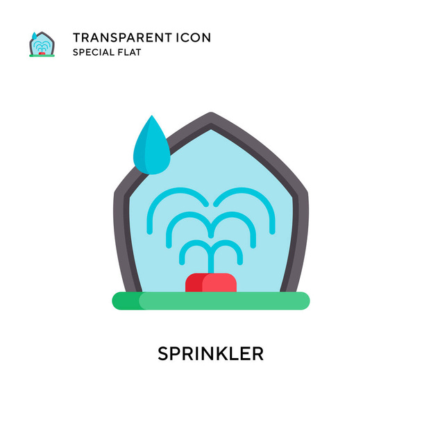 Sprinkler vector icon. Flat style illustration. EPS 10 vector. - Vector, Image
