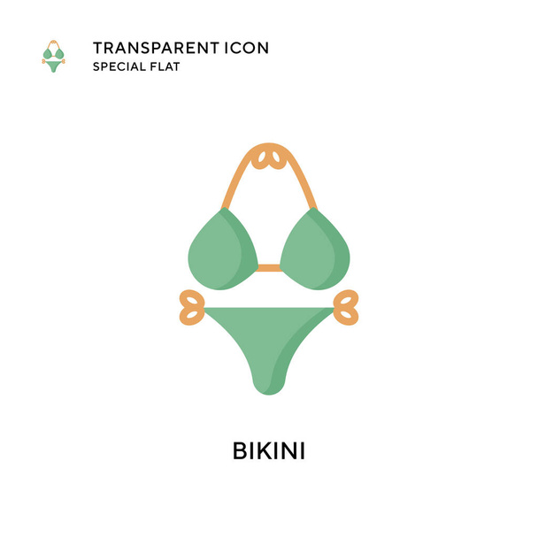Icona del vettore del bikini. Illustrazione in stile piatto. Vettore EPS 10. - Vettoriali, immagini