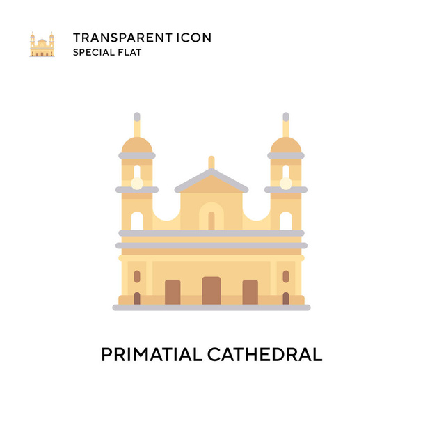 Icono primitivo del vector catedralicio. Ilustración de estilo plano. EPS 10 vector. - Vector, Imagen