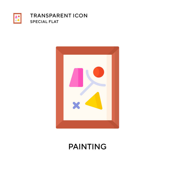 Painting vector icon. Flat style illustration. EPS 10 vector. - Vector, Image