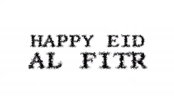 Happy Eid al Fitr savu tekstin vaikutus valkoinen eristetty tausta. animoitu teksti vaikutus suuri visuaalinen vaikutus. kirjaimen ja tekstin vaikutus. - Materiaali, video
