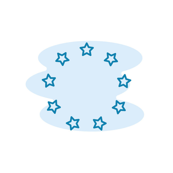 Illustration Graphique vectoriel de l'icône de l'étoile ronde. Convient pour la notation, prix, décoration, etc.. - Vecteur, image