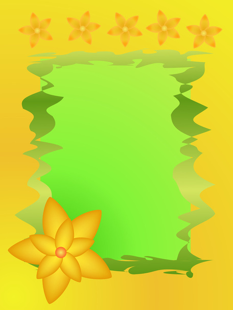 Желтые цветы
 - Вектор,изображение