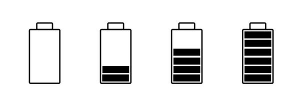 Набір значків батареї ілюстрація на білому тлі
 - Фото, зображення