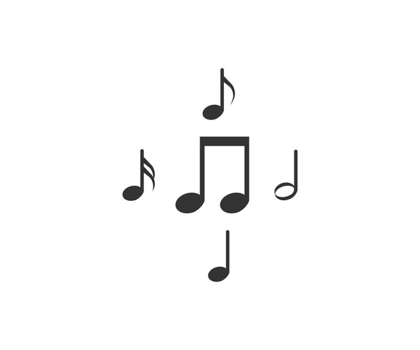 Audio, music note, notes icon Vector illustration flat - Vektor, obrázek