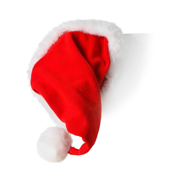 Santa Claus hat isolated on white - Photo, Image