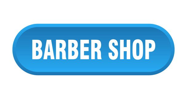 barber shop button. rounded sign isolated on white background - Вектор,изображение