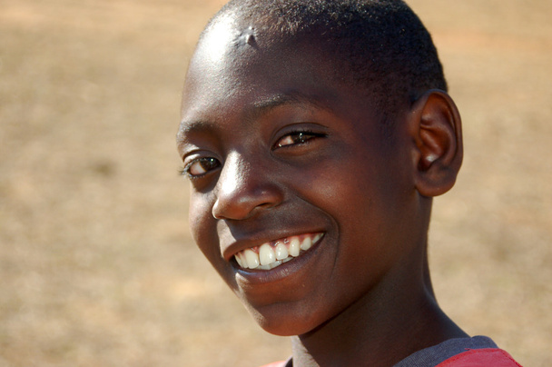 The look of Africa on the faces of children  - Village Pomerini - Fotoğraf, Görsel