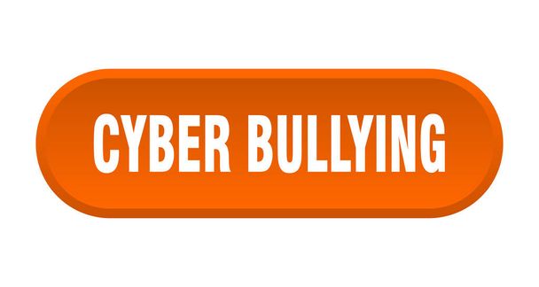 cyber bullying button. rounded sign isolated on white background - Wektor, obraz