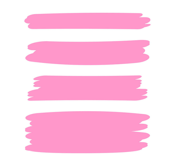 рожева смуга пензля фарба для маркера писаря, малювання пензлем рожевий пастельний м'який колір, рожевий акварельний пензлик мистецтво, фарба для пензля рожева смужка
 - Вектор, зображення
