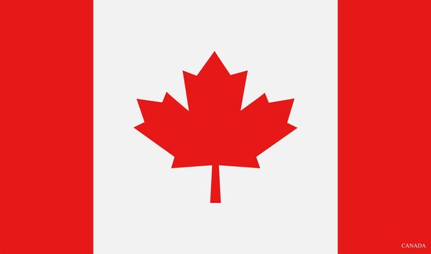 Flaga Kanady. Flaga Kanady z liściem klonu, odizolowana. Kontekst kanadyjskiej flagi. Ilustracja wektora - Wektor, obraz