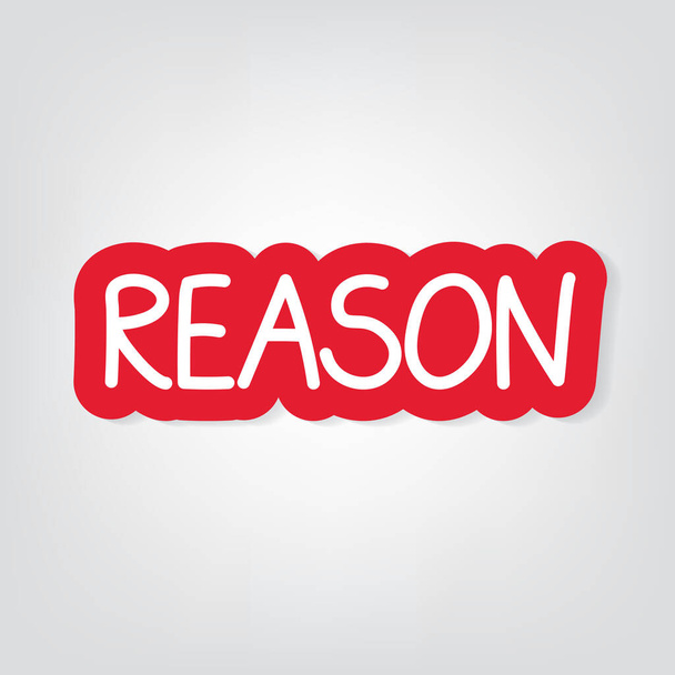 reason word concept- vector illustration - Vector, Image