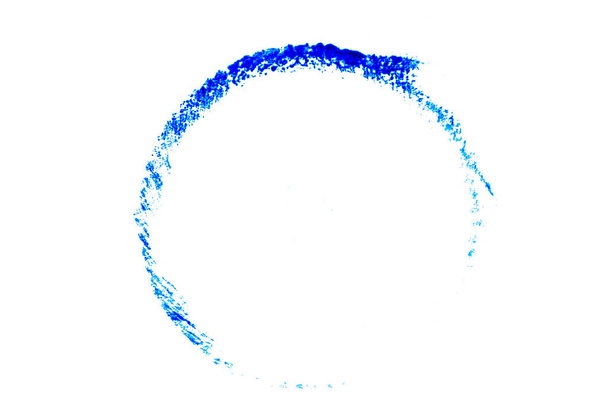 Синій колір чорнила в круглій формі текстурований фон як штамп або рамка з простором для копіювання
 - Фото, зображення