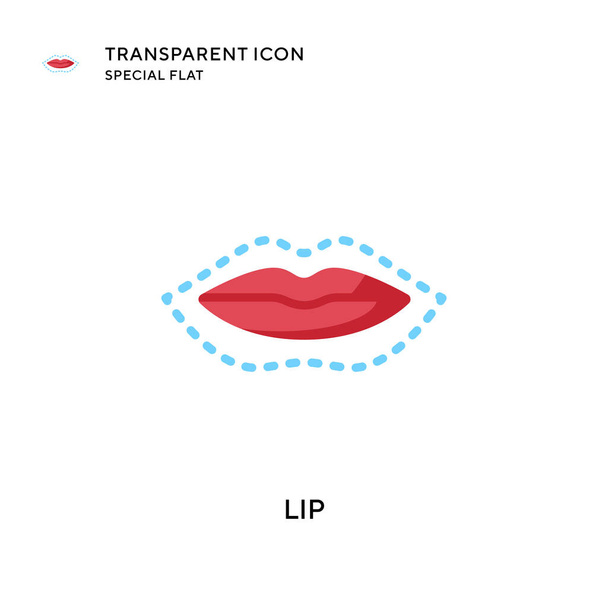 Lip vector icon. Flat style illustration. EPS 10 vector. - Vector, Image