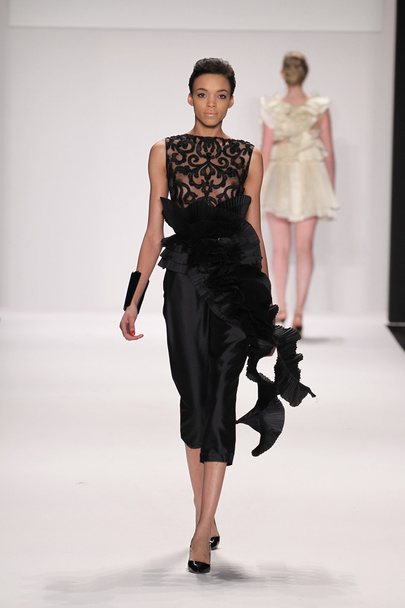 Model wearing Nino Lettieri designer dress - Фото, изображение