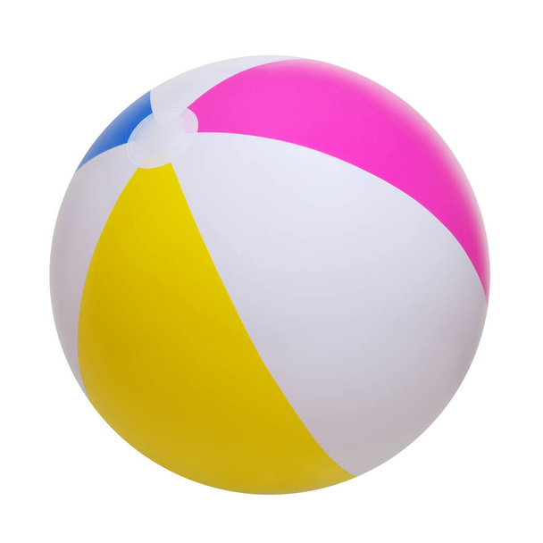 Strand labda elszigetelt fehér háttér - Fotó, kép