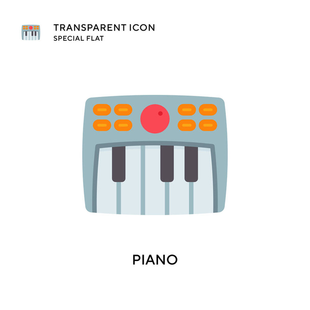 Piano vector icon. Flat style illustration. EPS 10 vector. - Vector, Image