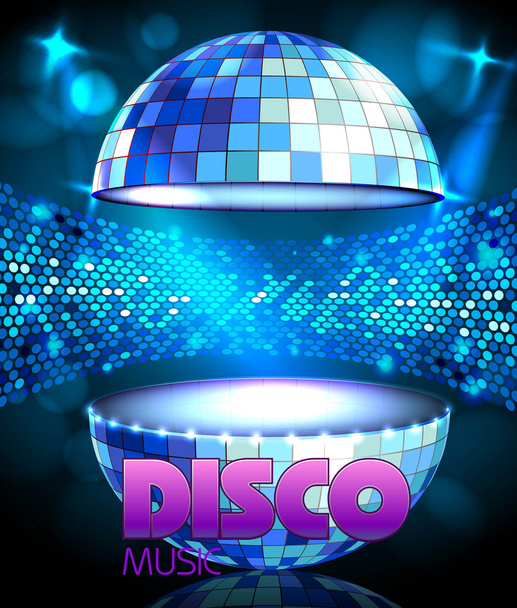 Disco ball. Disco background - Vetor, Imagem