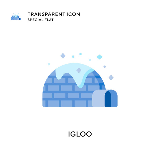 Igloo vector icon. Flat style illustration. EPS 10 vector. - Vector, Image