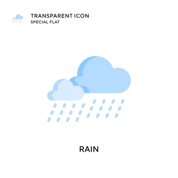 Rain vector icon. Flat style illustration. EPS 10 vector. - Vector, Image