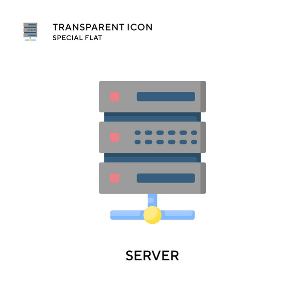 Icona vettoriale server. Illustrazione in stile piatto. Vettore EPS 10. - Vettoriali, immagini