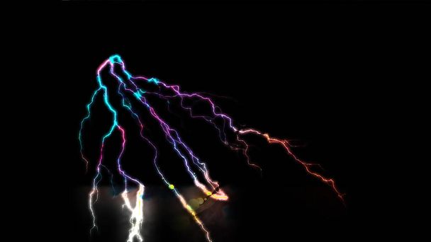 Dijital Renklendirme Işıklandırma Vuruşu Elektrik Şarjı - Fotoğraf, Görsel