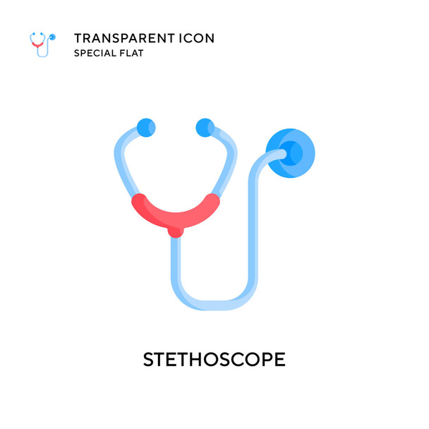 Stethoscope vector icon. Flat style illustration. EPS 10 vector. - Vector, Image