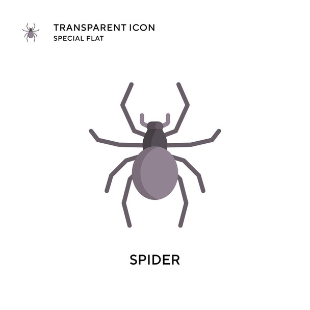 Spider vector icon. Flat style illustration. EPS 10 vector. - Vector, Image