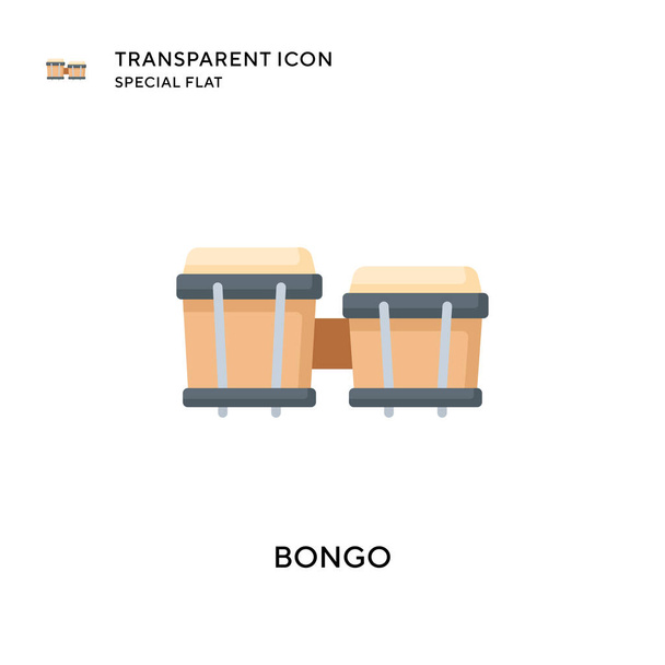 Bongo vector icon. Flat style illustration. EPS 10 vector. - Vector, Image