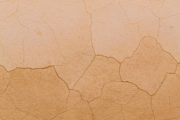Orange Painted Cracked Wall Texture - Foto, afbeelding