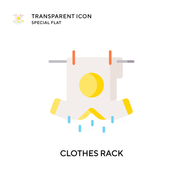 Clothes rack vector icon. Flat style illustration. EPS 10 vector. - Vector, Image
