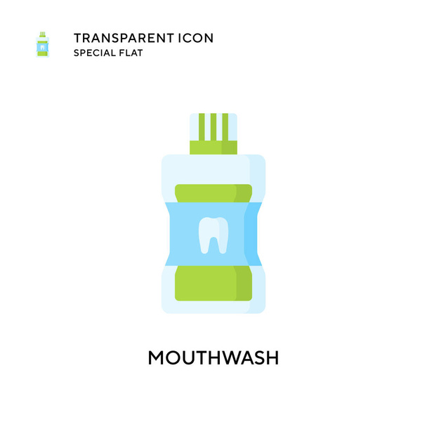 Mouthwash vector icon. Flat style illustration. EPS 10 vector. - Vector, Image