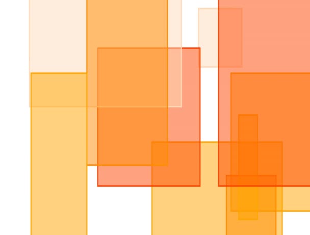 Nowoczesna abstrakcyjna animacja o geometrycznych kształtach, kolor pomarańczowy - Materiał filmowy, wideo