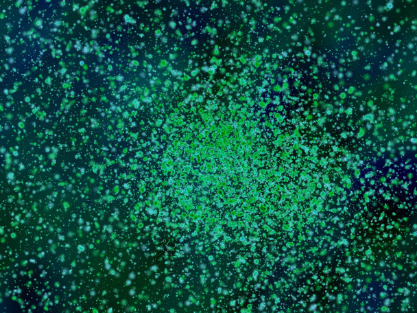 Fond coloré très heureux avec beaucoup de bulles éparpillées de spectre - Photo, image
