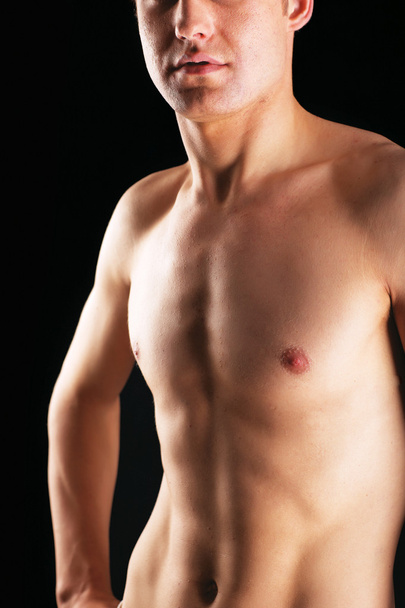 Portrait of a naked muscular man - Фото, зображення
