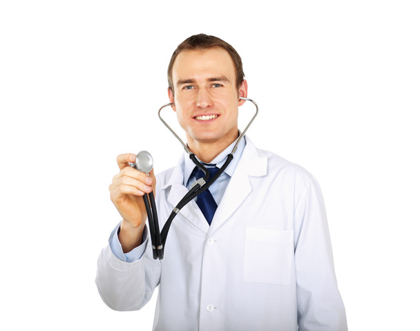 Doctor using his stethoscope - Foto, imagen