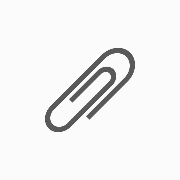 paper clip icon, clip icon, paperclip vector, bulldog clip illustration, stationary vector - Vector, Image