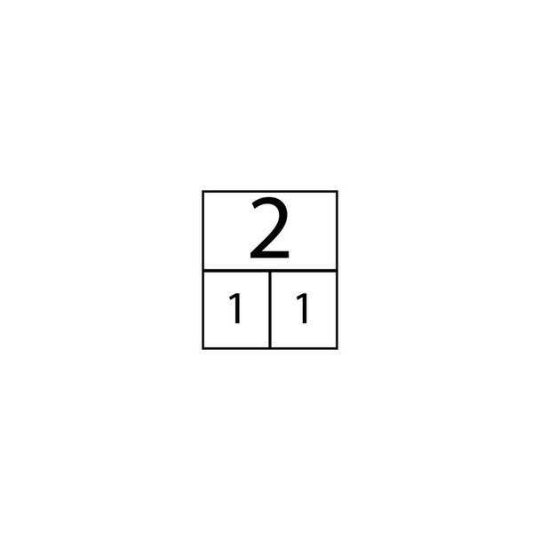 Composición número dos. Signo de mesa - Vector, Imagen