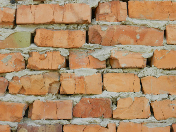                                vieux murs de briques rouges détruits - Photo, image