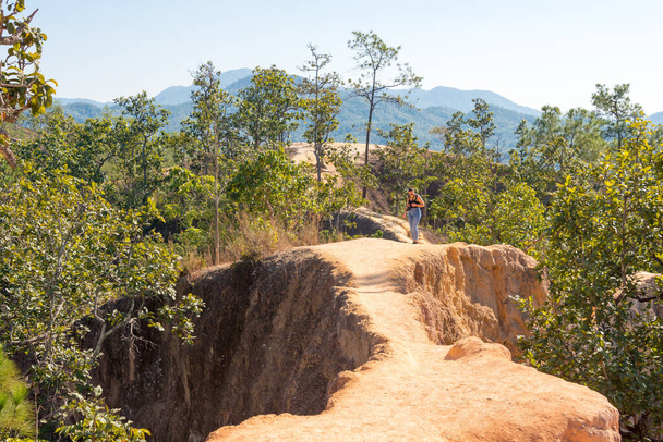 Pai, Thailand - Pai Canyon (Kong Lan)  in Pai, Mae Hong Son Province, Thailand. - Zdjęcie, obraz