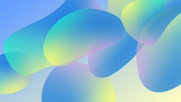 Abstract gradient geometric background. Fluid shapes and colorful graphic design. - Photo, Image