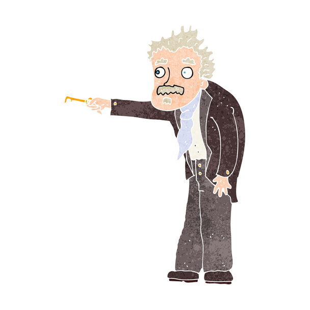 hombre de dibujos animados temblando con la llave de desbloqueo
 - Vector, Imagen