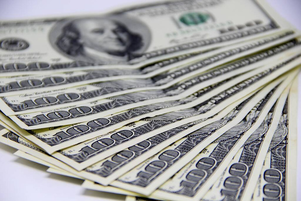 Notas de dólar americanas vista de close-up - Foto, Imagem