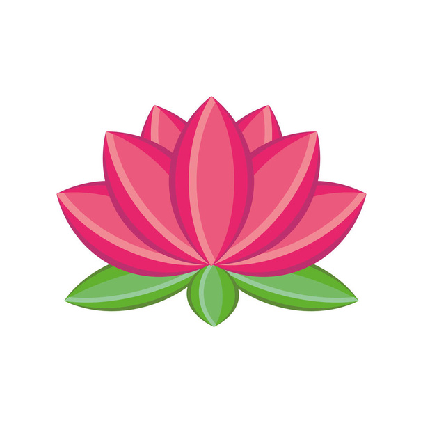 Lotusblume detaillierte Stil-Symbol-Vektor-Design - Vektor, Bild