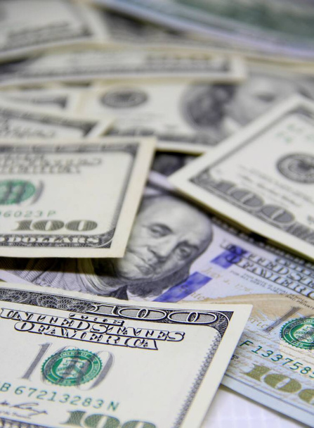 Notas de dólar americanas vista de close-up - Foto, Imagem