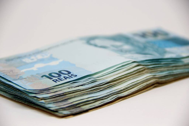 Brazilian money close-up view - Photo, Image