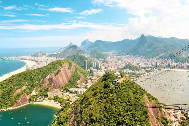 Widok z lotu ptaka na Rio de Janeiro, Brazylia - Zdjęcie, obraz